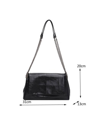 go-to chain leather bag