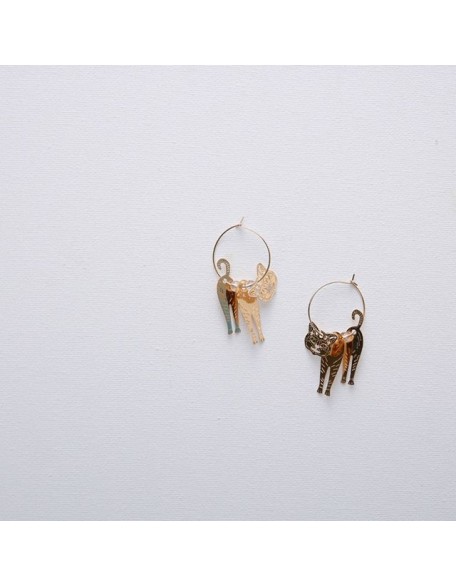 cool as a cat earrings