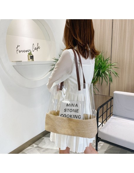 jelly straw tote bag