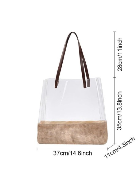 jelly straw tote bag