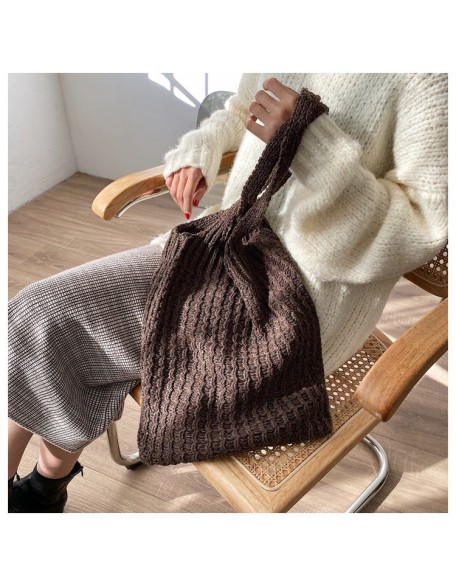 knitted and fitted tote bag