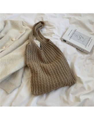 knitted and fitted tote bag