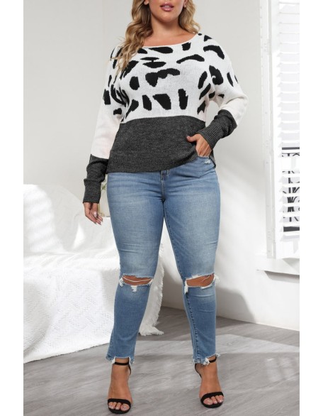 Metallic Polka Dot Print Off Shoulder Top