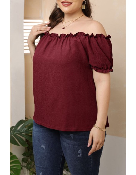 Cold Shoulder Contrast Lace Beaded Top