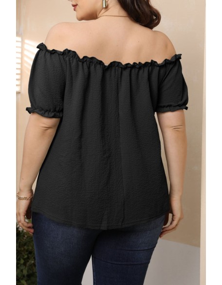 Cold Shoulder Contrast Lace Beaded Top