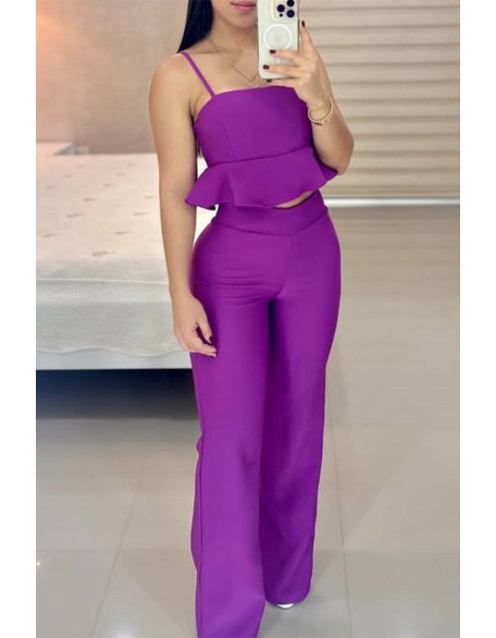 Sleeveless Backless Pocket Design Drawstring Jumpsuit