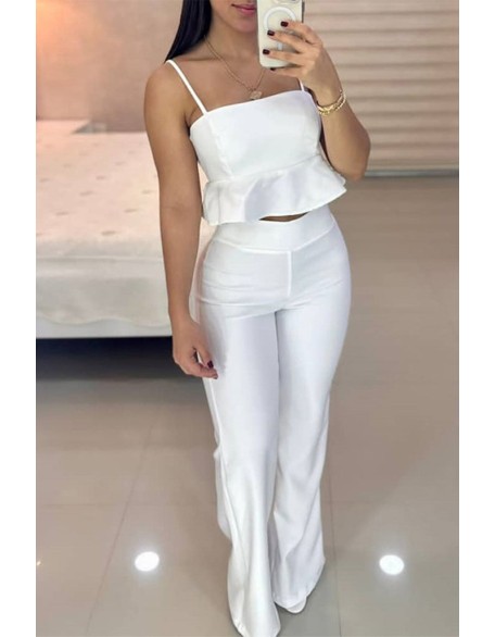 Sleeveless Backless Pocket Design Drawstring Jumpsuit