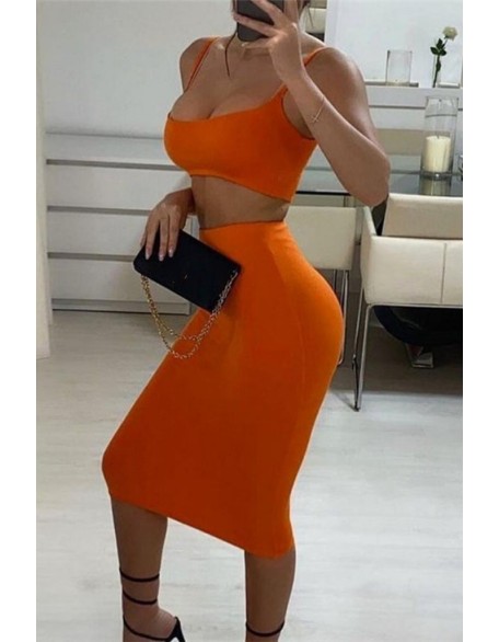 Colorblock Round Neck Sleeveless Bodycon Dress