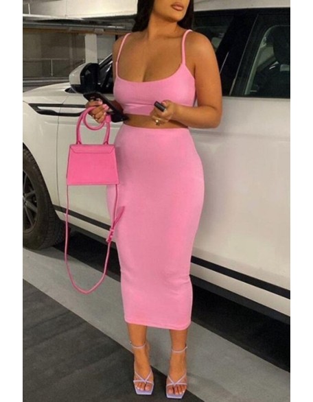 Colorblock Round Neck Sleeveless Bodycon Dress