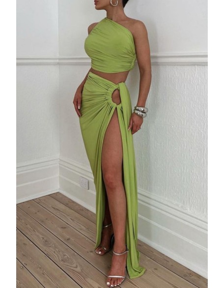 Ruched Asymmetrical Hem Backless Party Dress