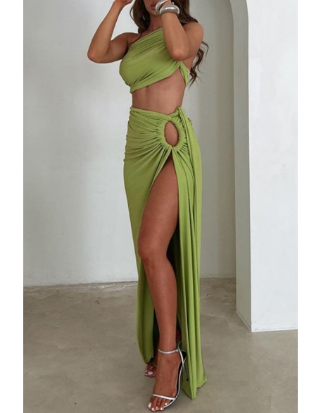 Ruched Asymmetrical Hem Backless Party Dress